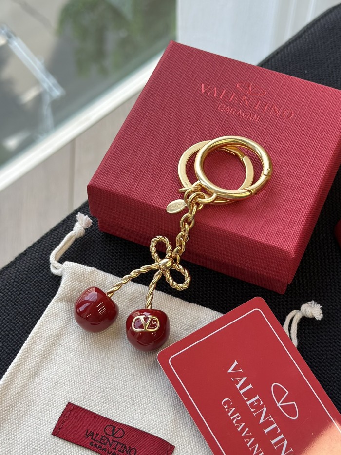 NIGO Valentino CHEZ Women's Metal And Enamel Cherry Shaped Bag Charm And KeyRing Accessories #nigo77773