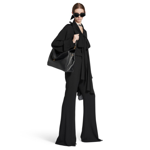 NIGO Balenciaga Women's Spring Summer Black Flared Trousers Fashion High Street Trend Casual Suit Pants Ngvp #nigo1937
