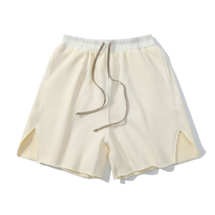 NIGO Rick Owens Men's Spring/Summer Drawstring Tie Mid Waist Cotton Solid Color Loose Casual Shorts Back Zipper Ngvp #nigo1951