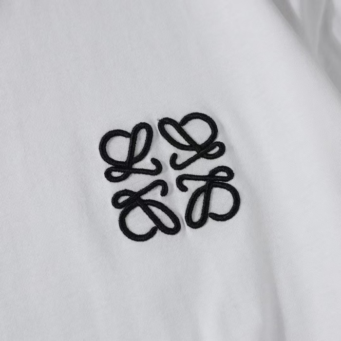 NIGO Loewe Men's and Women's Solid Color Embroidered Logo Print Round Neck Cotton Short Sleeve T-Shirt #nigo77814