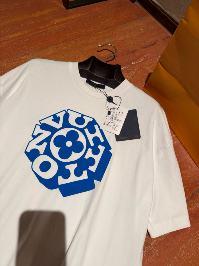 NIGO Louis Vuitton Men's And Women's Summer Solid Color Logo Pattern Printed Round Neck Cotton Short Sleeved T-shirt #nigo77812