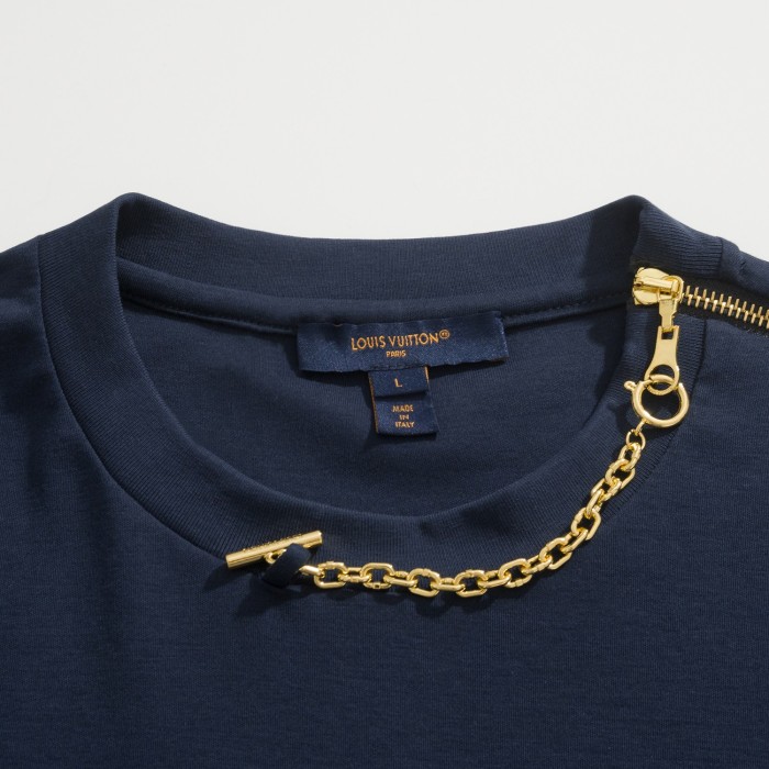 NIGO Louis Vuitton Women's Summer Solid Color Shield Pattern Printed Round Neck Cotton Short Sleeve T-Shirt #nigo77811
