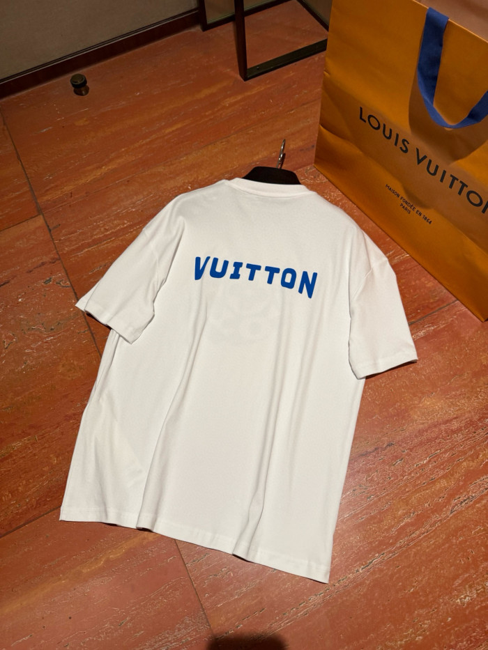 NIGO Louis Vuitton Men's And Women's Summer Solid Color Logo Pattern Printed Round Neck Cotton Short Sleeved T-shirt #nigo77812