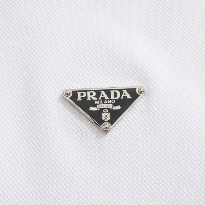 NIGO Prada Men's Summer Solid Color Metal Logo Cotton Polo Shirt Short Sleeve T-Shirt #nigo77798