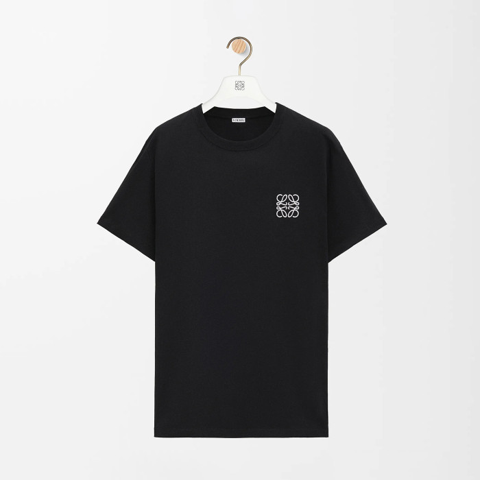 NIGO Loewe Men's and Women's Solid Color Embroidered Logo Print Round Neck Cotton Short Sleeve T-Shirt #nigo77814