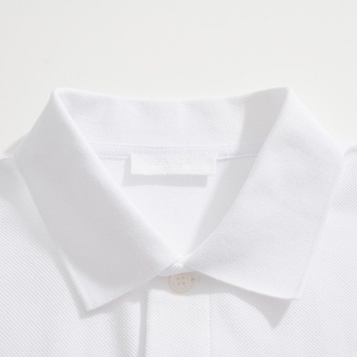NIGO Prada Men's Summer Solid Color Metal Logo Cotton Polo Shirt Short Sleeve T-Shirt #nigo77798