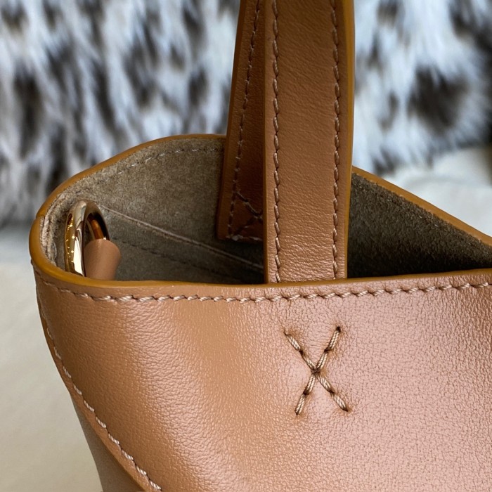 NIGO Loewe Puzzle Fold Women's Shiny Calfskin Tote Bag Vintage Solid Color Handbag Bags #nigo77816