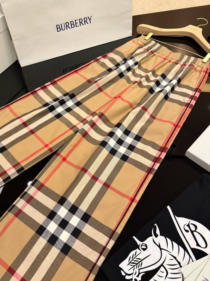 NIGO Burberry Women's Spring/Summer Checkered Print Cotton Wide Leg Pants #nigo77828