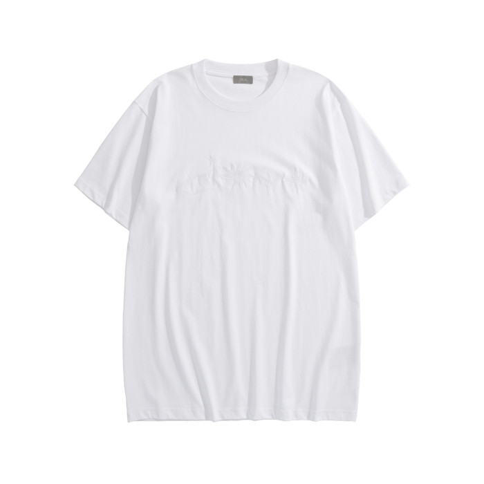 NIGO Dior Men's Summer Embroidered Print Solid Color Cotton Crew Neck Short Sleeve T-Shirt #nigo77831