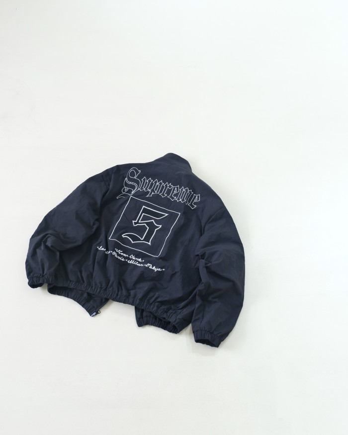 NIGO Supreme SS25 WEEK12 Old English Track Jacket Men's And Women's Spring/autumn Logo Pattern Patchwork Zipper Stand-up Collar Long-sleeved Jacket And Sweatpants Pants Set Suit #nigo77832