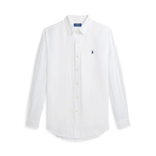 NIGO Ralph Lauren Men's Summer Solid Color Linen Fabric Single Breasted Long Sleeved Shirt #nigo77822