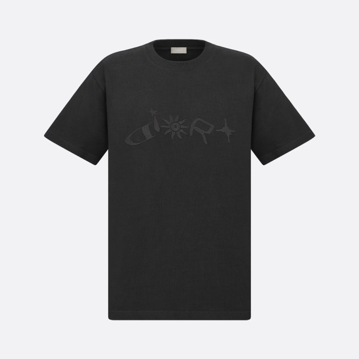 NIGO Dior Men's Summer Embroidered Print Solid Color Cotton Crew Neck Short Sleeve T-Shirt #nigo77831