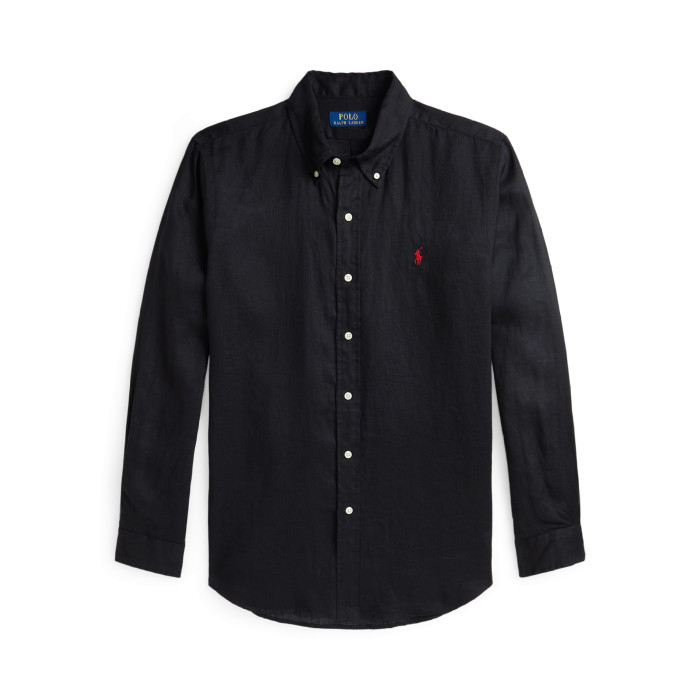 NIGO Ralph Lauren Men's Summer Solid Color Linen Fabric Single Breasted Long Sleeved Shirt #nigo77822