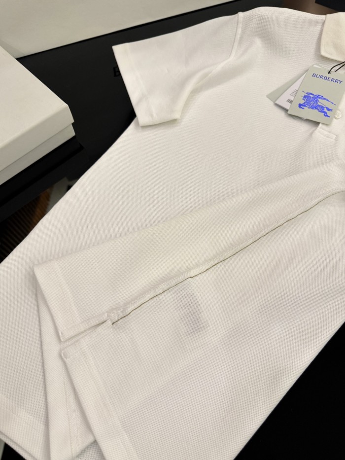 NIGO Burberry Men's Summer Solid Color Embroidered Logo Pearl Cotton Polo Neck Short Sleeve T-Shirt #nigo77826