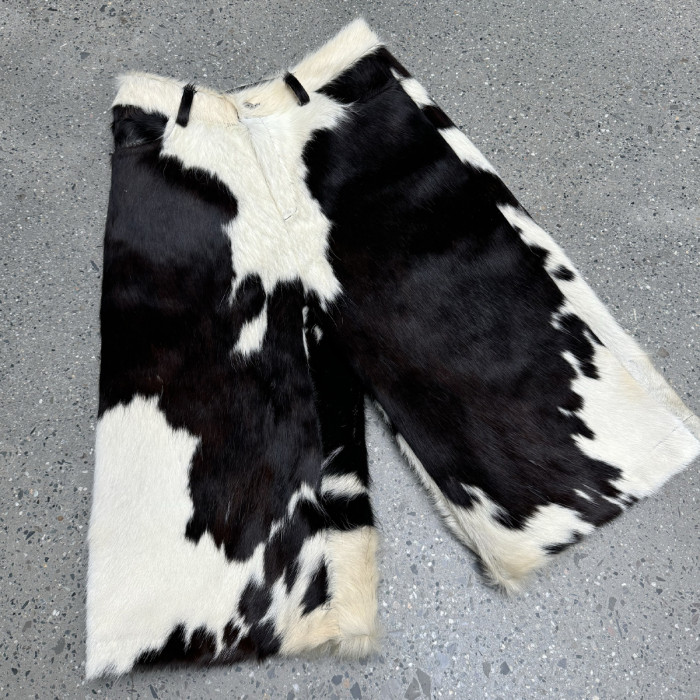 NIGO Self-branded Spring And Summer New 1of1 Leather Cow Fur Shorts High Street Trend Fashion Hip-hop Style Versatile Luxury Wide-legged Shorts Ngvp #nigo1583