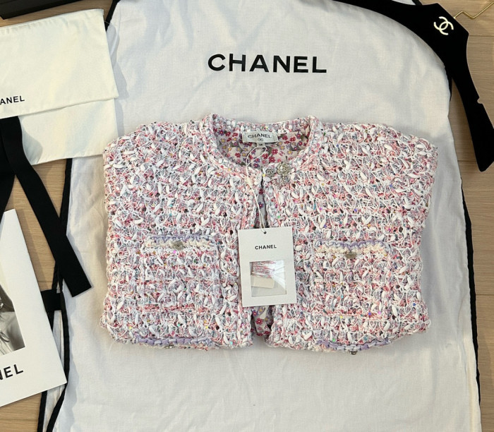 NIGO Chanel Women's Spring & Autumn Single Breasted Color Blocking Sequins Multi-Pockets Round Collar Fitted Long Sleeve Cardigan Jacket Ngvp #nigo1957