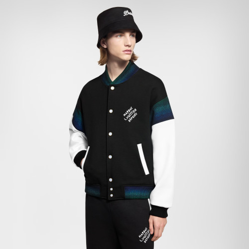 NIGO Louis Vuitton Men's Spring And Autumn Cotton Knit Baseball Jacket Single Breasted Colorblocked Cotton Long Sleeve Corset Jacket #nigo77852