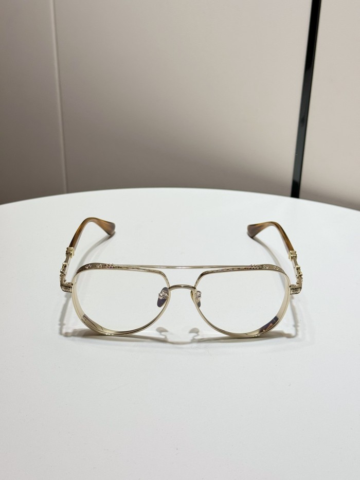 NIGO Chrome Hearts Men's And Women's Solid Color Metal Engraved Temple Optical Glasses #nigo77845