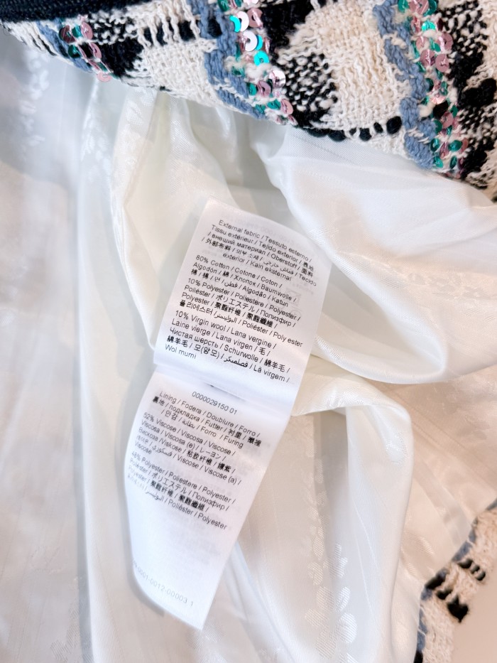 NIGO Valentino Women's Spring And Winter Tweed Sequins Check Pattern Solid Color Round Neck Single-Breasted Cotton Wool Blend Sleeveless Pocket Vest Ngvp #nigo2111