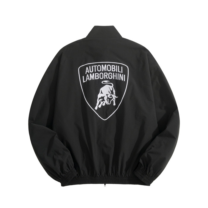 NIGO Balenciaga x Lamborghini Men's Spring/Autumn Solid Colour Car Logo Print Zipper Long Sleeve Sports Jacket And Pants Set Suit #nigo77842