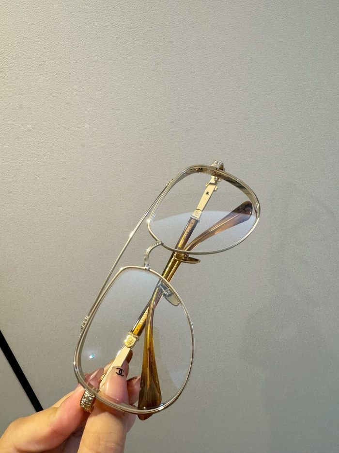 NIGO Chrome Hearts Men's And Women's Solid Color Metal Engraved Temple Optical Glasses #nigo77845