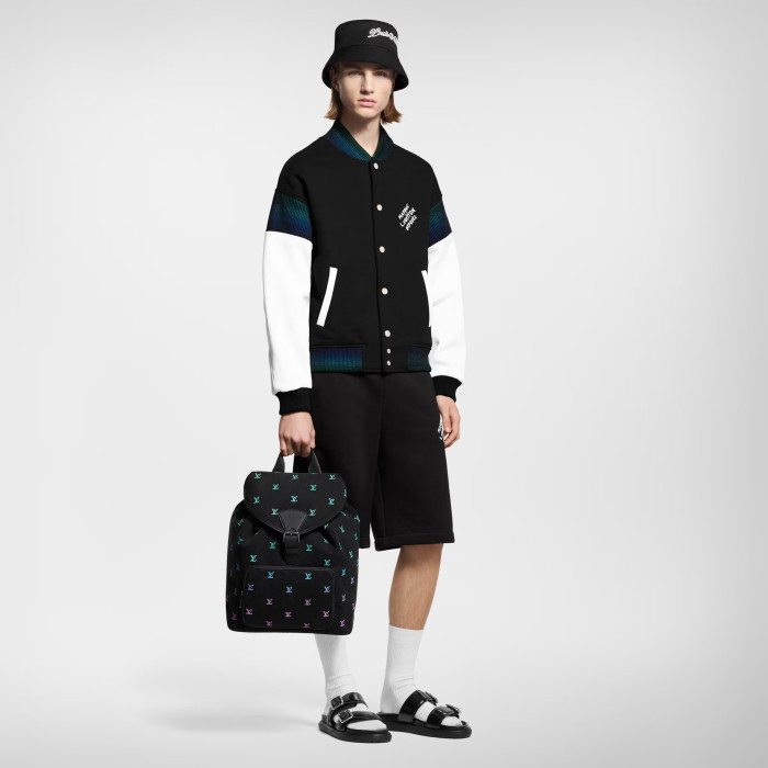 NIGO Louis Vuitton Men's Spring And Autumn Cotton Knit Baseball Jacket Single Breasted Colorblocked Cotton Long Sleeve Corset Jacket #nigo77852