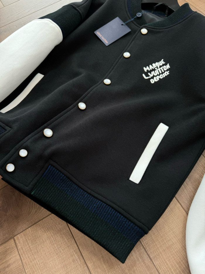 NIGO Louis Vuitton Men's Spring And Autumn Cotton Knit Baseball Jacket Single Breasted Colorblocked Cotton Long Sleeve Corset Jacket #nigo77852