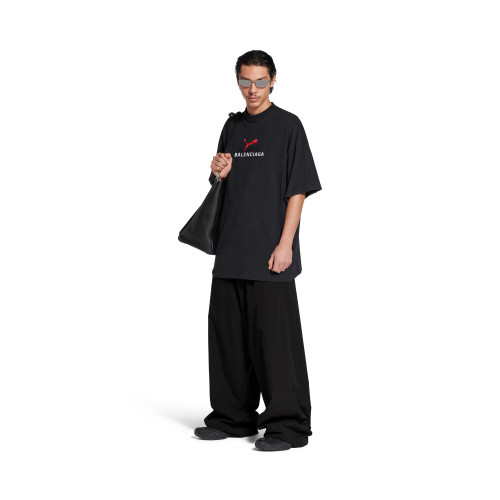 NIGO Balenciaga x Puma Men's Women's Summer Oversized Crew Neck Cotton Solid Color Short Sleeve T-Shirt #nigo77853