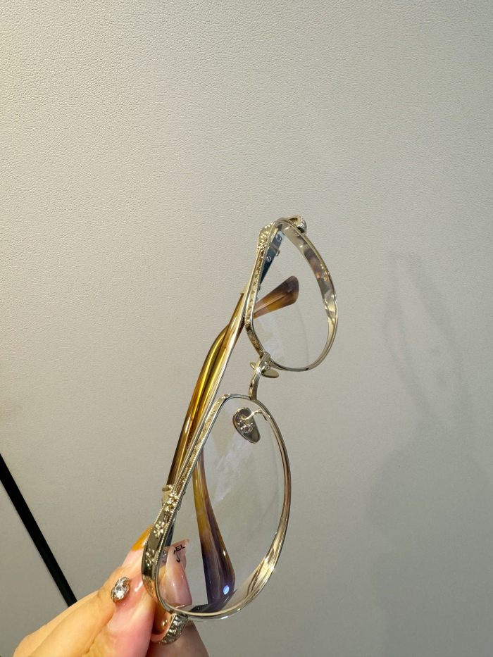 NIGO Chrome Hearts Men's And Women's Solid Color Metal Engraved Temple Optical Glasses #nigo77845