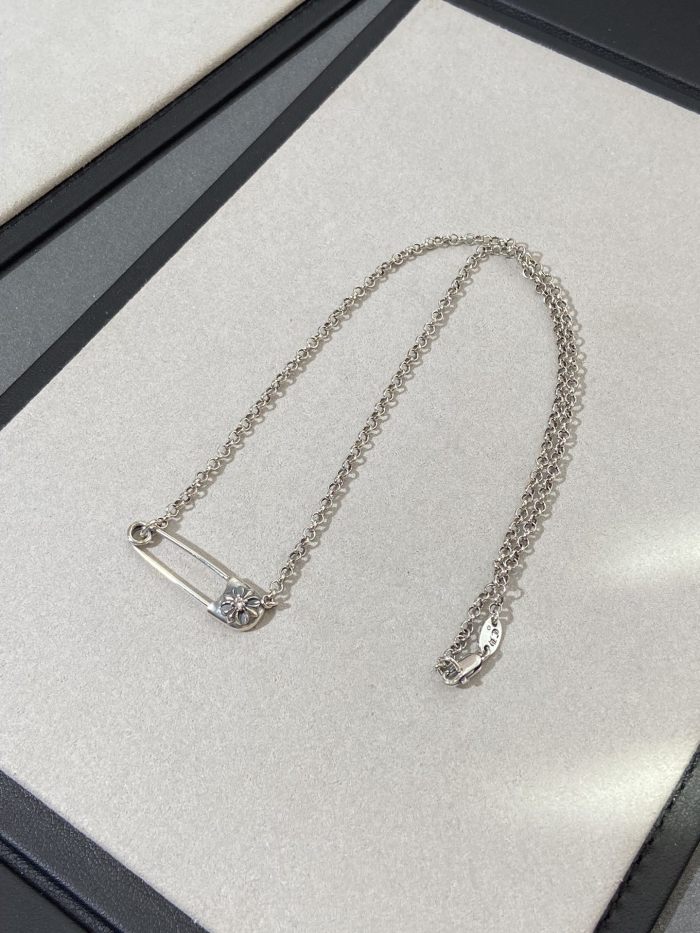 NIGO Chrome Hearts Men's and Women's Silver Pin Necklace Jewellery Accessories #nigo77866