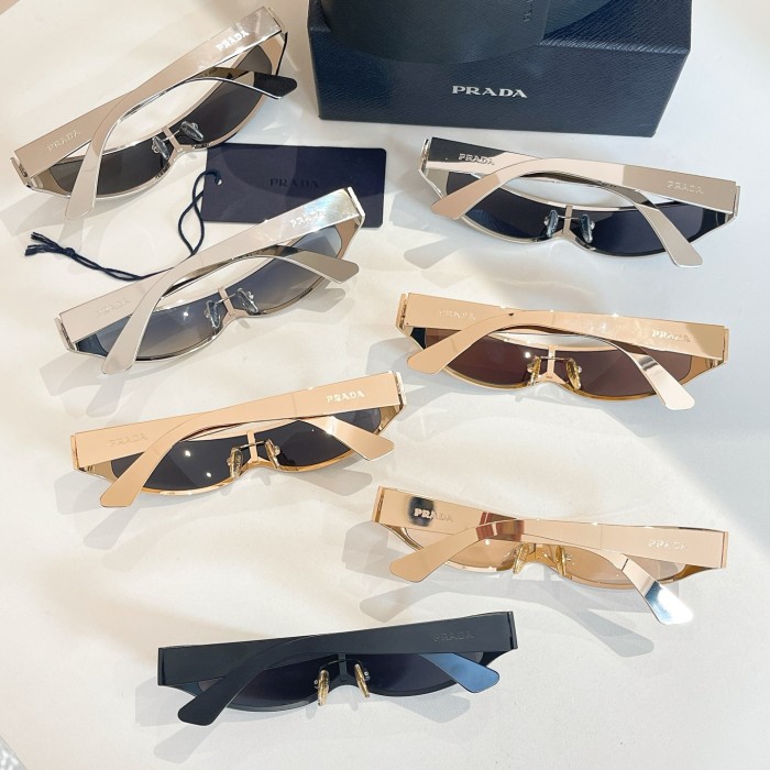 NIGO Prada Women's Solid Color Narrow Mask Irregular Shape Plate Frame Sunglasses Glasses #nigo77872