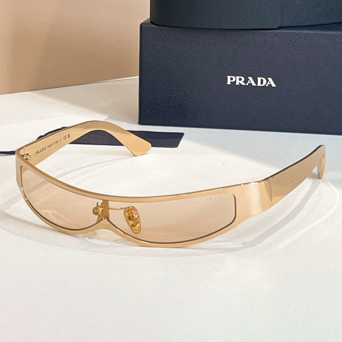 NIGO Prada Women's Solid Color Narrow Mask Irregular Shape Plate Frame Sunglasses Glasses #nigo77872