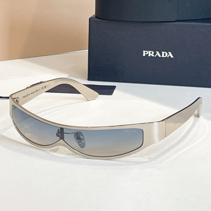 NIGO Prada Women's Solid Color Narrow Mask Irregular Shape Plate Frame Sunglasses Glasses #nigo77872