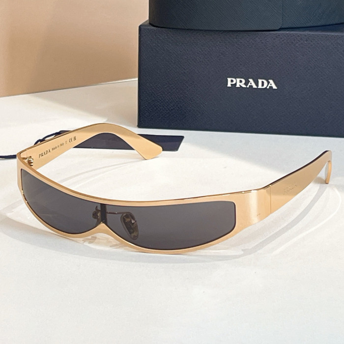 NIGO Prada Women's Solid Color Narrow Mask Irregular Shape Plate Frame Sunglasses Glasses #nigo77872