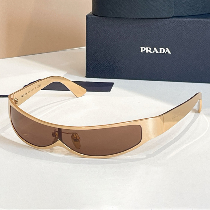 NIGO Prada Women's Solid Color Narrow Mask Irregular Shape Plate Frame Sunglasses Glasses #nigo77872