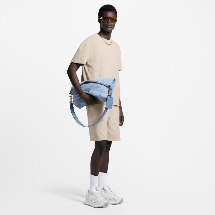 NIGO Louis Vuitton Men's Summer Solid Color Checkered Print Terry Fabric Crew Neck Short Sleeve T-Shirt #nigo77881