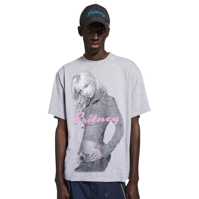 NIGO Balenciaga Music Britney Spears Series Men's and Women's Summer Character Print Round Neck Cotton Short Sleeve T-Shirt #nigo77896