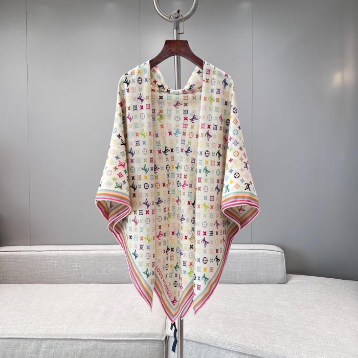 NIGO Louis Vuitton Lv X Tm Women's Colorful Letter Print Sheep Wool Shawl Scarf Accessories #nigo77885
