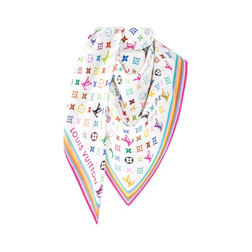 NIGO Louis Vuitton Lv X Tm Women's Colorful Letter Print Sheep Wool Shawl Scarf Accessories #nigo77885