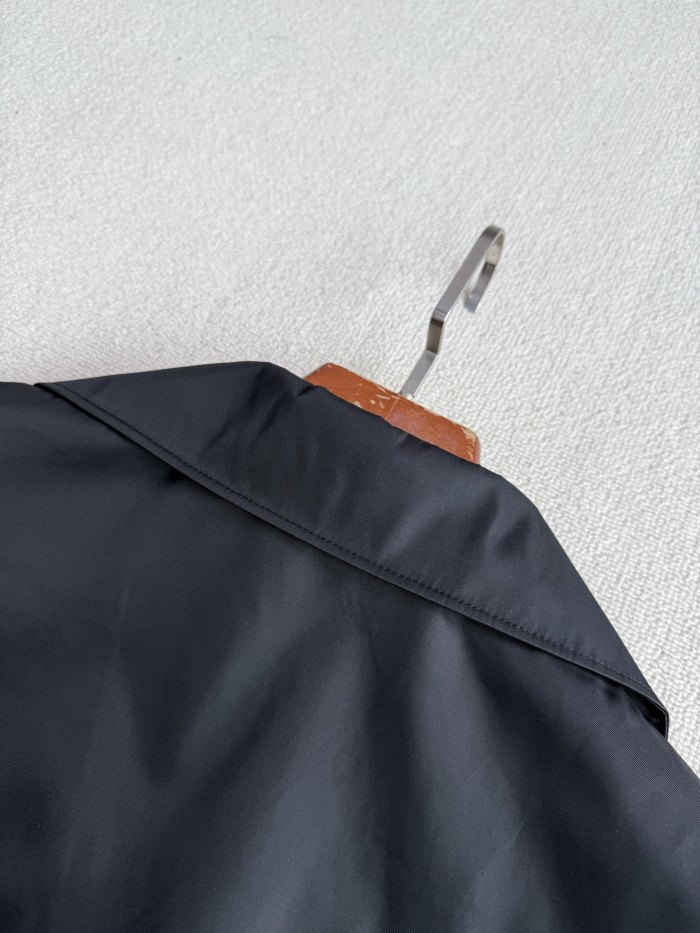 NIGO Prada Men's Summer Solid Color Nylon Fabric V-neck Single Button Short Sleeved Shirt And Casual Nylon Shorts Set Suit #nigo77911