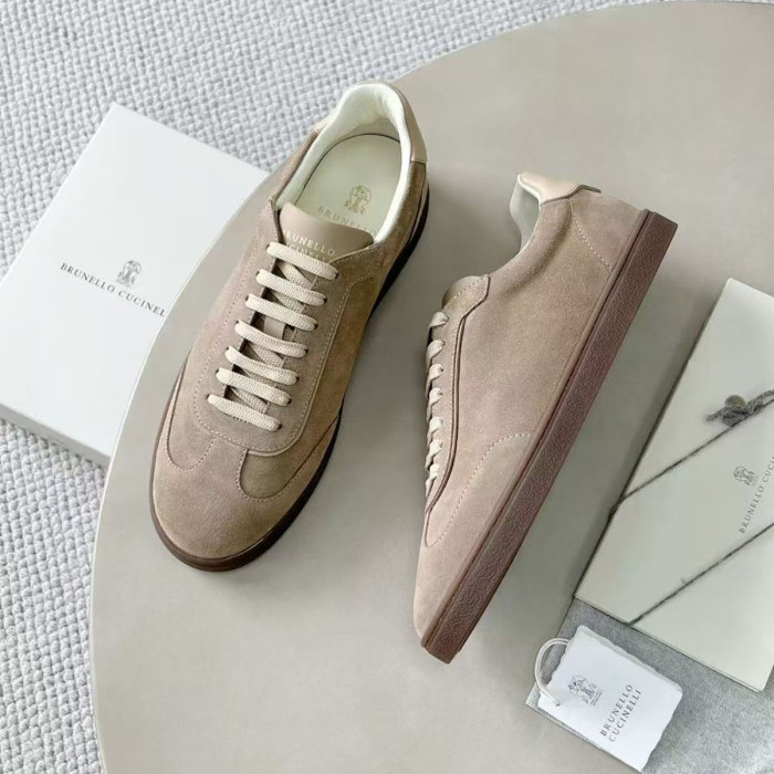 NIGO Brunello Cucinelli Men's Spring And Summer Washed Suede Rubber Sole Shoes Fashion Casual Solid Color Flat Sneakers Ngvp #nigo1983