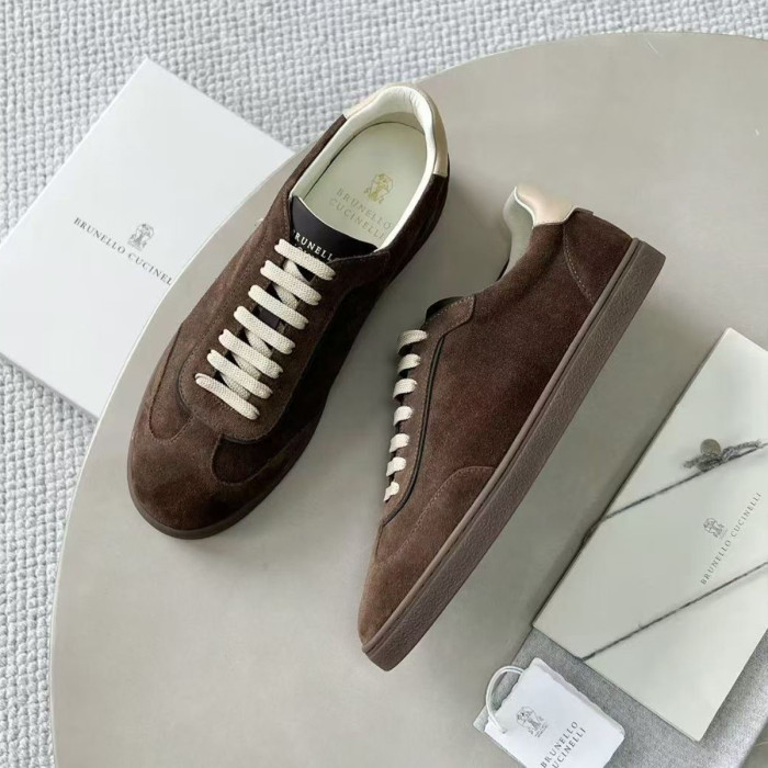 NIGO Brunello Cucinelli Men's Spring And Summer Washed Suede Rubber Sole Shoes Fashion Casual Solid Color Flat Sneakers Ngvp #nigo1983
