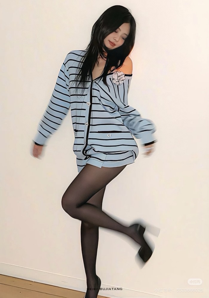 NIGO Chanel Women's V-Neck Striped Spring, Autumn And Winter Long Solid Color Cashmere Knitted Cardigan Ngvp #nigo1981