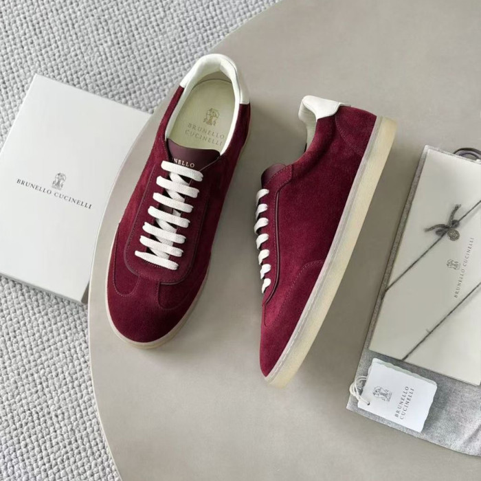 NIGO Brunello Cucinelli Men's Spring And Summer Washed Suede Rubber Sole Shoes Fashion Casual Solid Color Flat Sneakers Ngvp #nigo1983