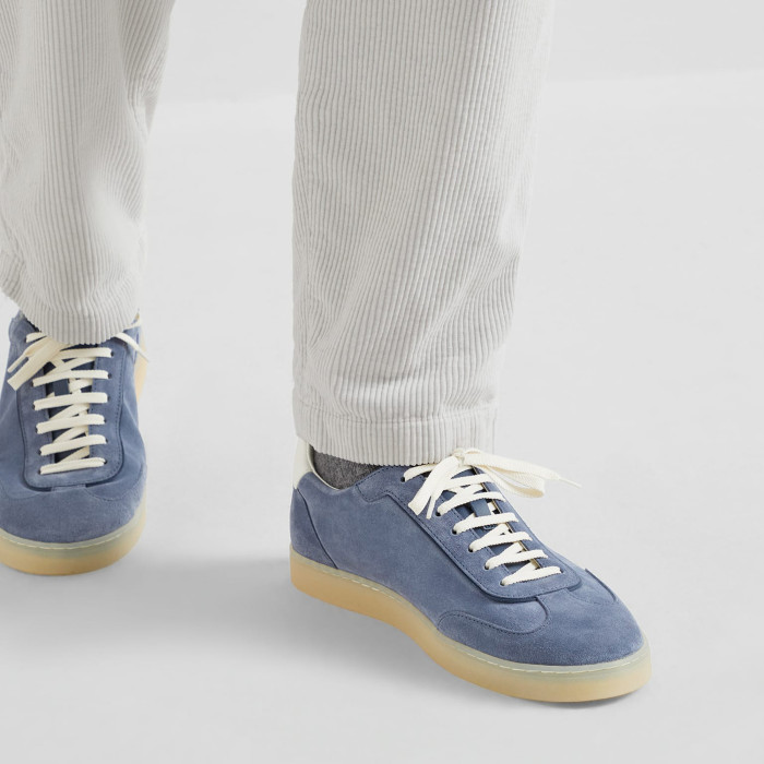 NIGO Brunello Cucinelli Men's Spring And Summer Washed Suede Rubber Sole Shoes Fashion Casual Solid Color Flat Sneakers Ngvp #nigo1983