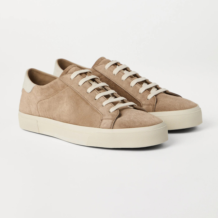 NIGO Brunello Cucinelli Men's Spring And Summer Washed Suede Rubber Sole Shoes Fashion Casual Solid Color Flat Sneakers Ngvp #nigo1983