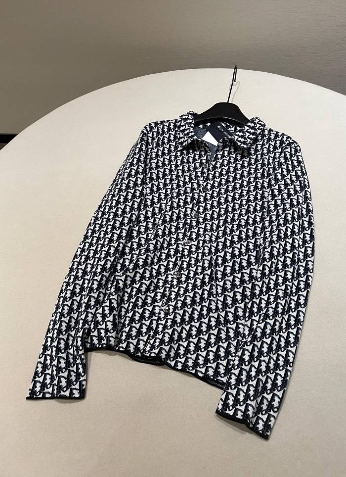NIGO Dior Men's Spring/Autumn Solid Color Letter Print Single Button Long Sleeve Shirt #nigo77922