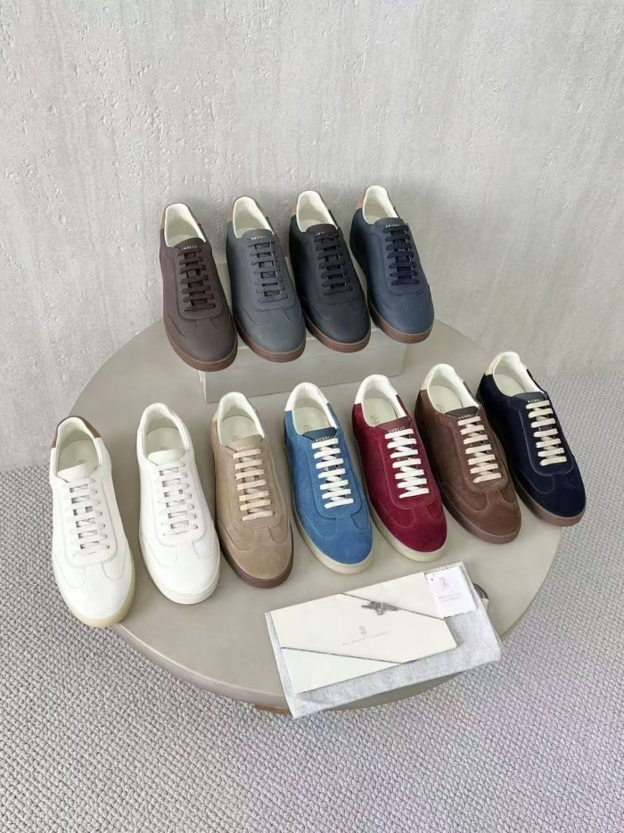 NIGO Brunello Cucinelli Men's Spring And Summer Washed Suede Rubber Sole Shoes Fashion Casual Solid Color Flat Sneakers Ngvp #nigo1983