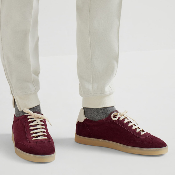 NIGO Brunello Cucinelli Men's Spring And Summer Washed Suede Rubber Sole Shoes Fashion Casual Solid Color Flat Sneakers Ngvp #nigo1983