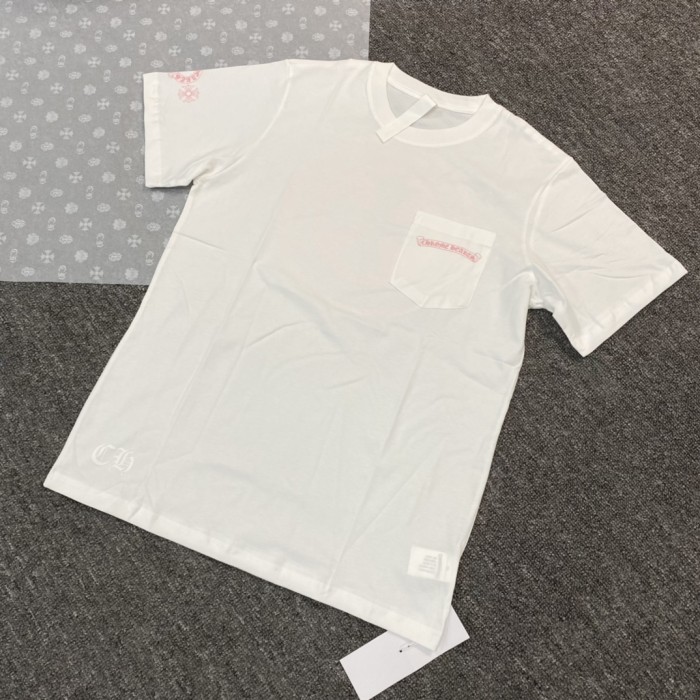NIGO Chrome Hearts Men's and Women's Summer Solid Color Printed Round Neck Cotton Short Sleeve T-Shirt #nigo77935
